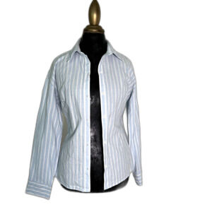 Anthropologie Mare Mare Striped Button Down Shirt Women’s Small Blue White